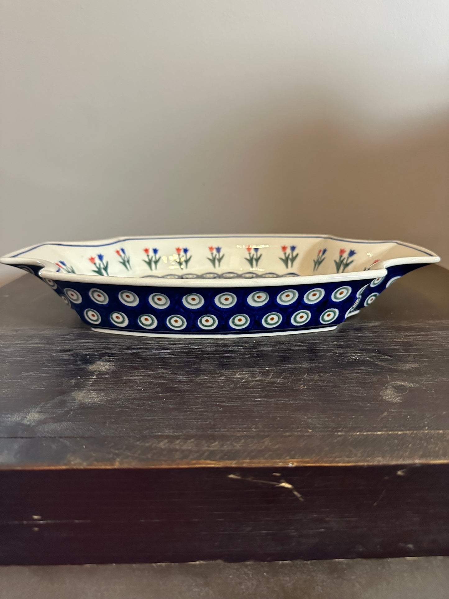 Zaklady, Tulip Pair Peacock, Platter