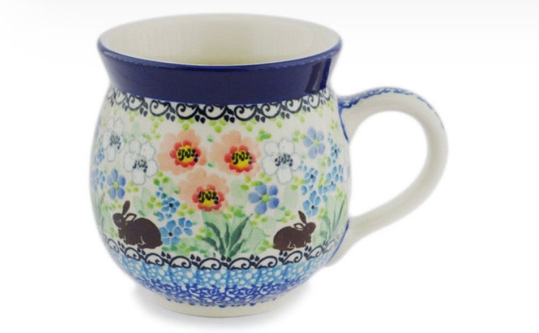 Ceramika Artystyczna, U5209, Hop To The Greenhouse, Medium Bubble Mug