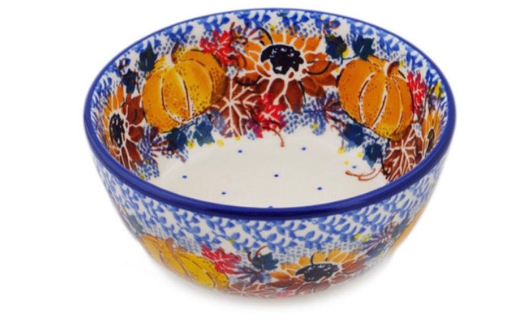 Ceramika Artystyczna, U4741 Autumn Falling Leaves, Bowl 5"
