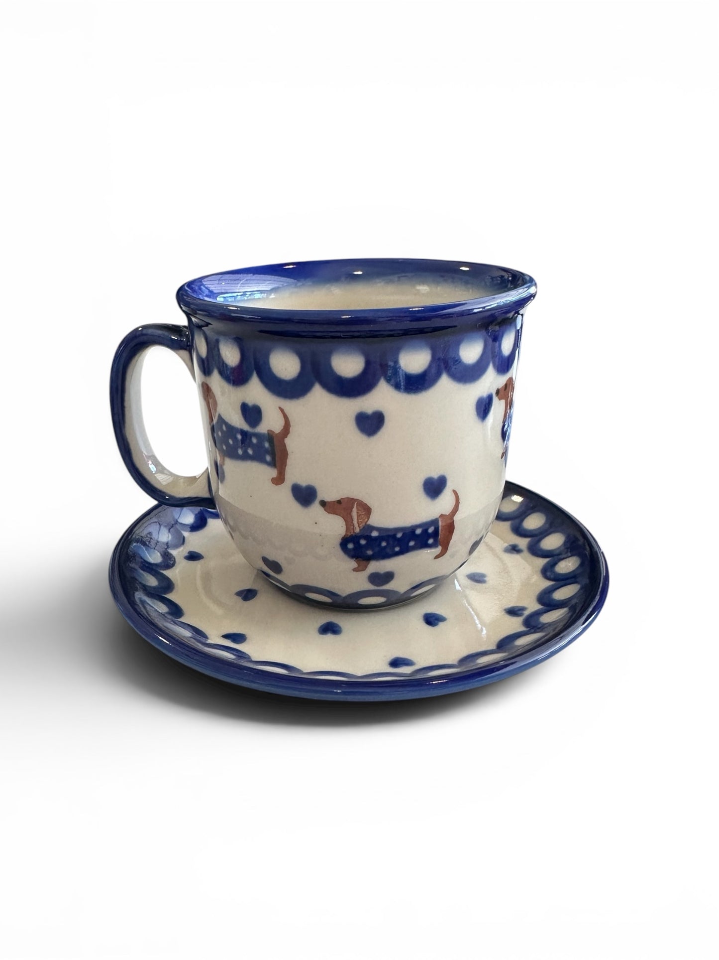 Kalich, Dressed Dachshund, Cup and Saucer