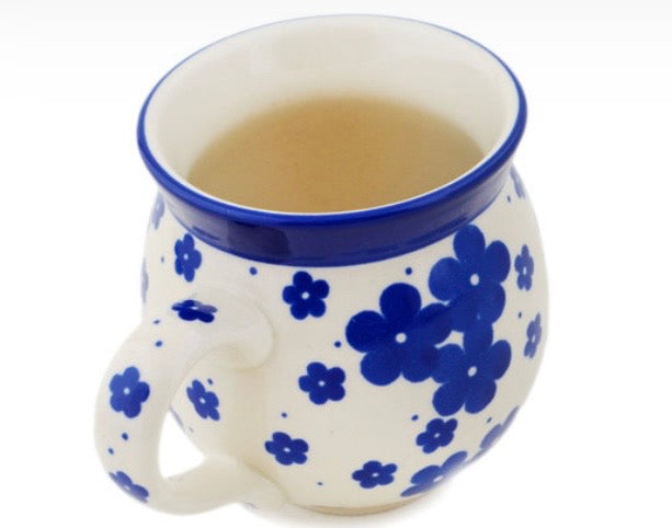 Ceramika Artystyczna, Cobalt Meadow, Medium Bubble Mug 12 oz