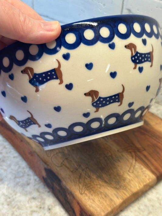 Kalich, Dressed Dachshund, Large Bowl, 7.25" x 3.75"