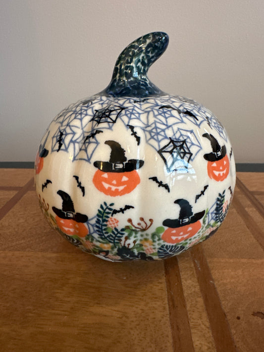 Galia Polish Pottery Halloween Large Pumpkin