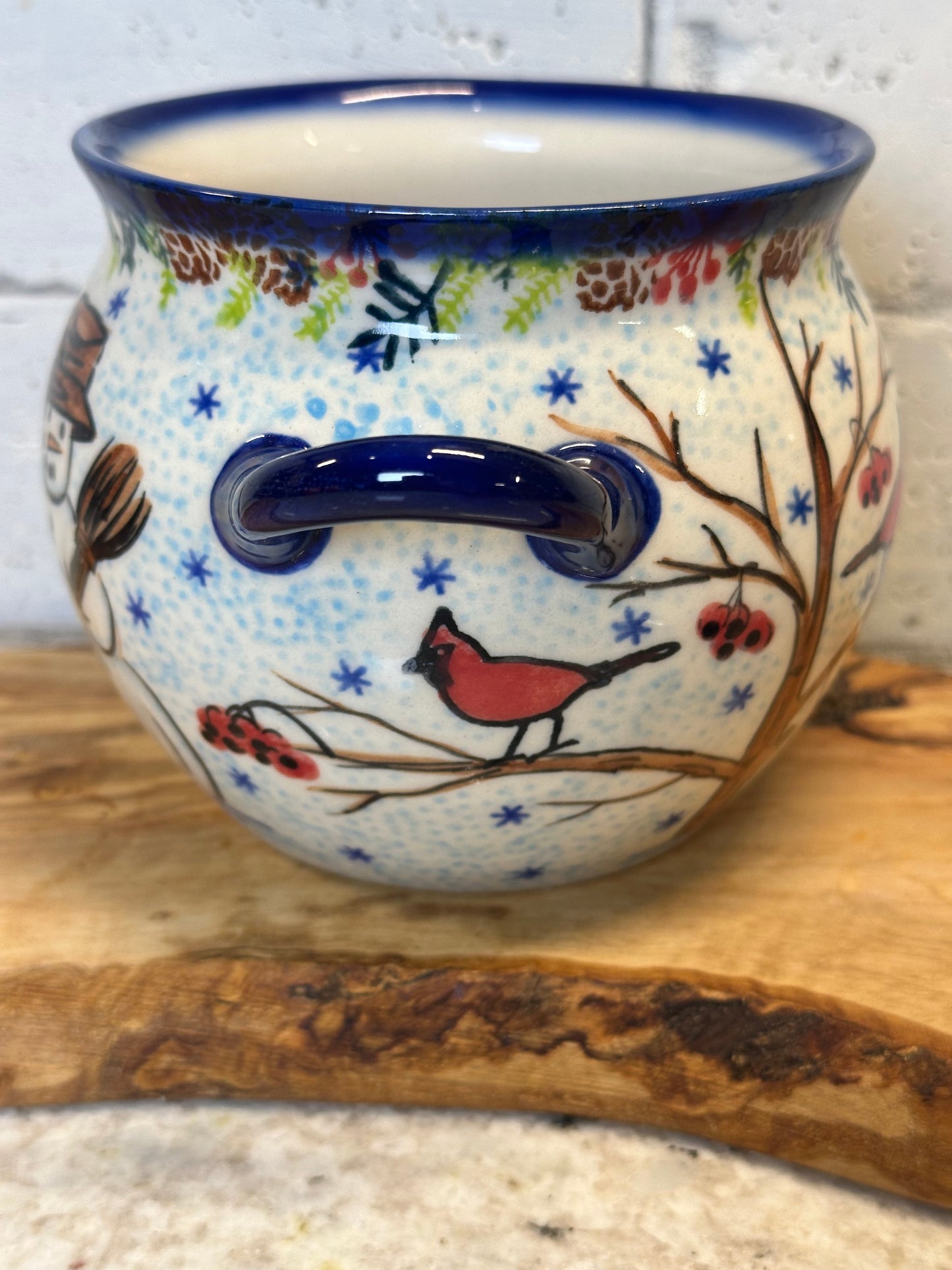 Vena, Wintry Woods, Crock with Handles