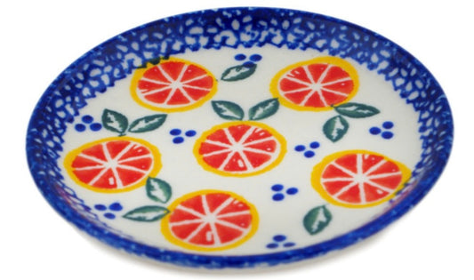 Ceramika Bona Polish Pottery, Citrus Craze, Small Plate/Coaster