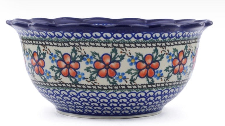 Ceramika Artystyczna, Lancaster Rose, Scalloped Bowl