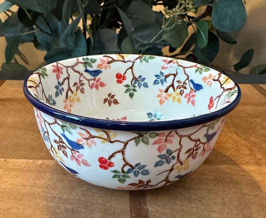Ceramika Artystyczna Polish Pottery, Unikat U5109, Fall Branches, 5" Bowl