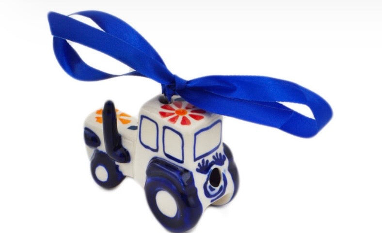 Manufaktura, Waves of Flowers, Tractor Ornament 3"