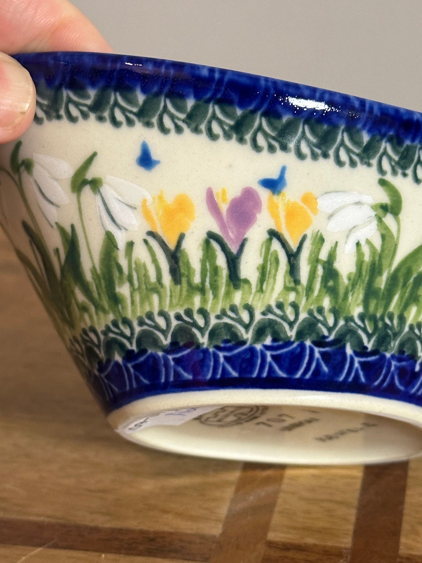 Kalich Unikat Art Level 2, Snowdrop Flower and Butterflies, Tub Bowl