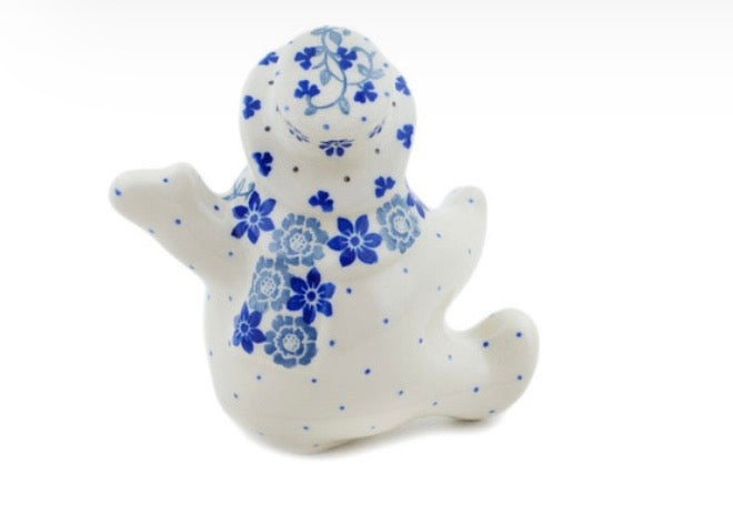 Ceramika Artystyczna,  Blue Country Field, Snowman Figurine