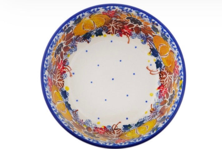 Ceramika Artystyczna, U4741 Autumn Falling Leaves, Bowl 5"