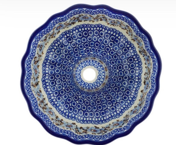 Ceramika Artystyczna, Brown and Blue Beauty, Bundt Pan