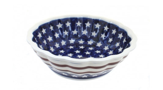 Zaklady, Stars & Stripes Medium Scallop Bowl