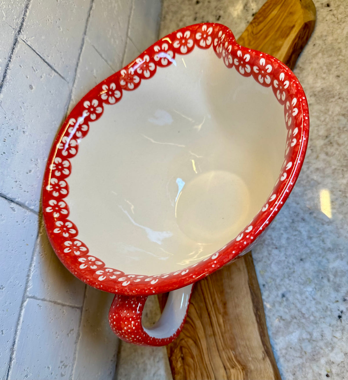 Manufaktura, Red Blossom, Large Batter Bowl
