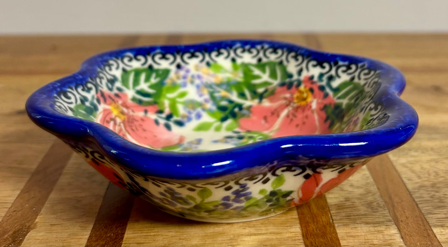 Kalich, Pink Magnolia/Purple Flower Shaped Bowl