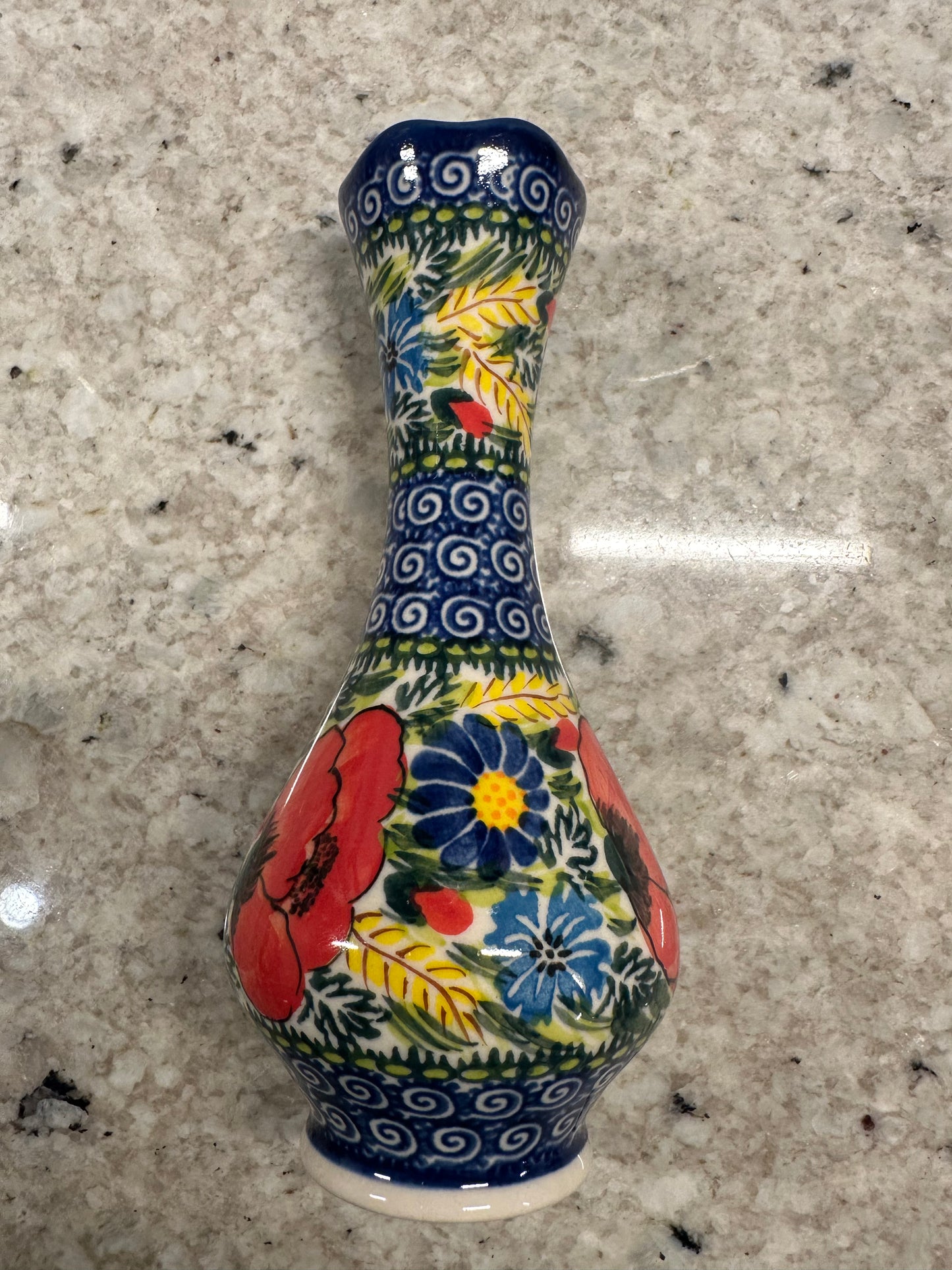 Kalich, Art Level A2, Red Poppies, Swirl Vase
