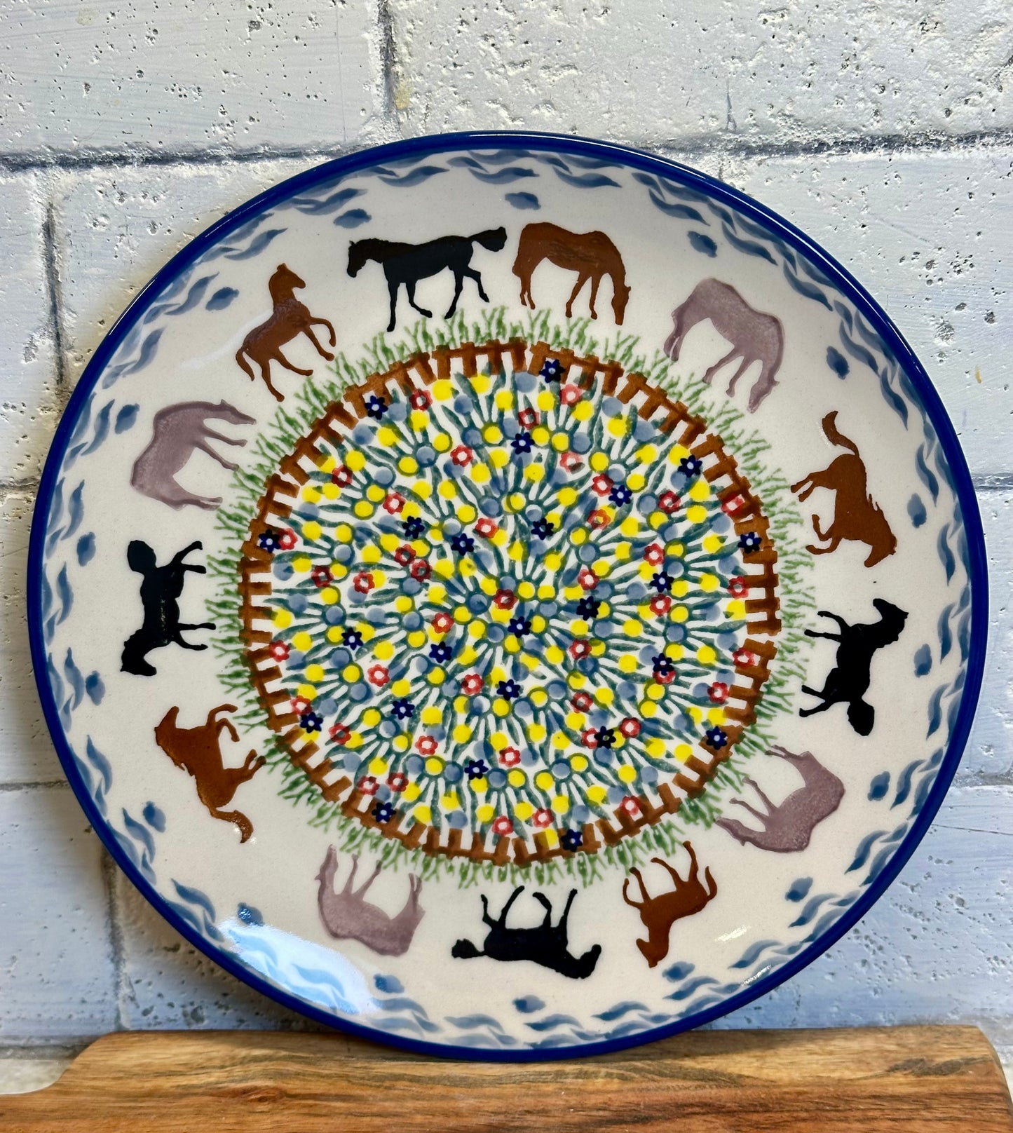 Manufaktura, Wild Horses, Round Salad Plate 8.5"