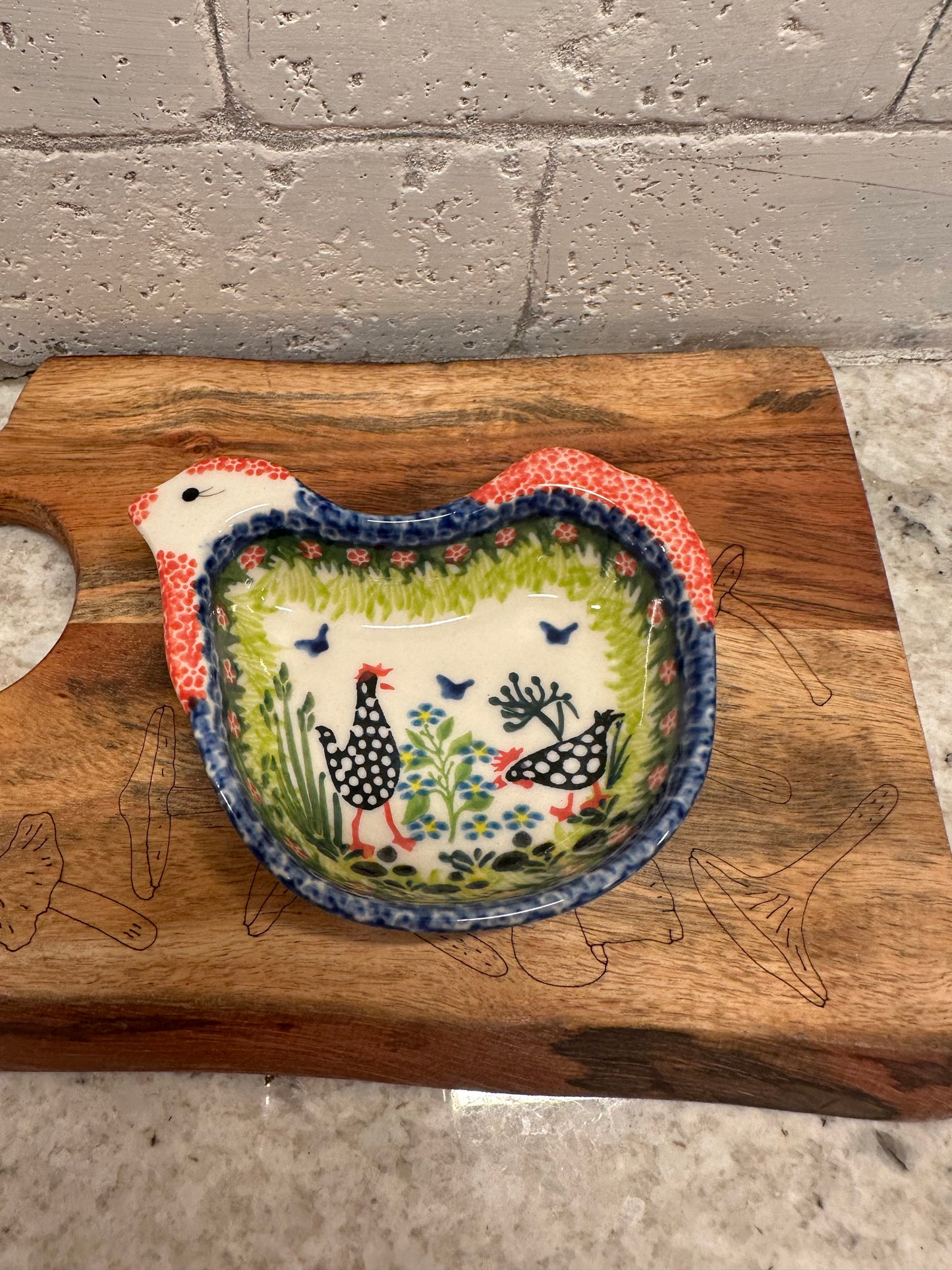 Kalich, Polka Black Chicken, Chicken Shaped Bowl