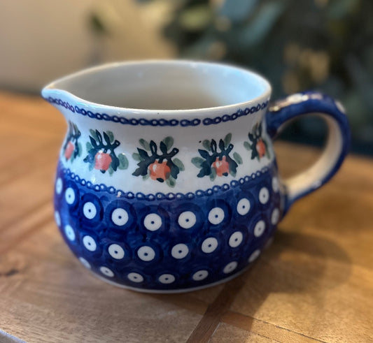 Ceramika Artystyczna Polish Pottery, Blue Eyes & Peaches Pitcher