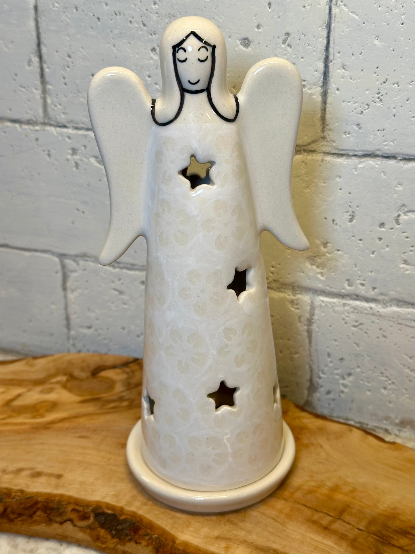 Manufaktura, White Blossom, Large Angel Luminary