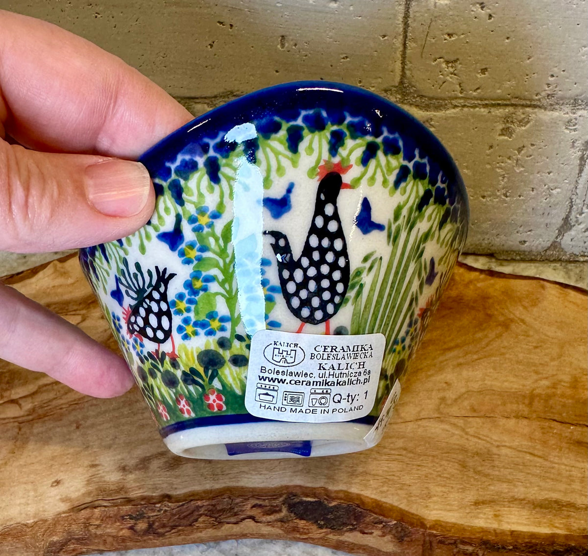 Kalich, A1, Black Polka Chicken, Tub Bowl