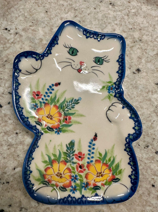 Kalich, Art Level A, Green Eyed Kitty Cat Plate