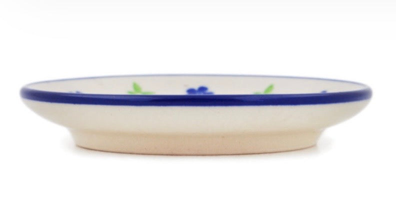 Ceramika Artystyczna, Blue and Green Flower Dream, Coaster/Mini Plate