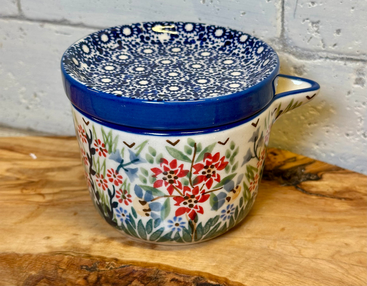 Manufaktura, Wildflower Covered Creamer/Melting Pot 8 oz.
