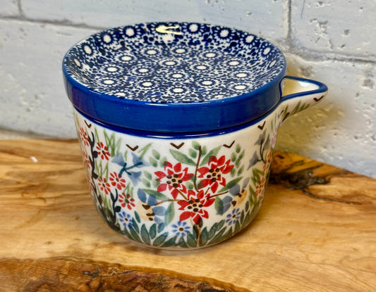Manufaktura, Wildflower Covered Creamer/Melting Pot 8 oz.