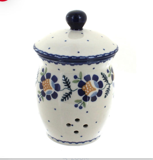 Manufaktura Sunflower/Orange & Blue Flower, Garlic Keeper