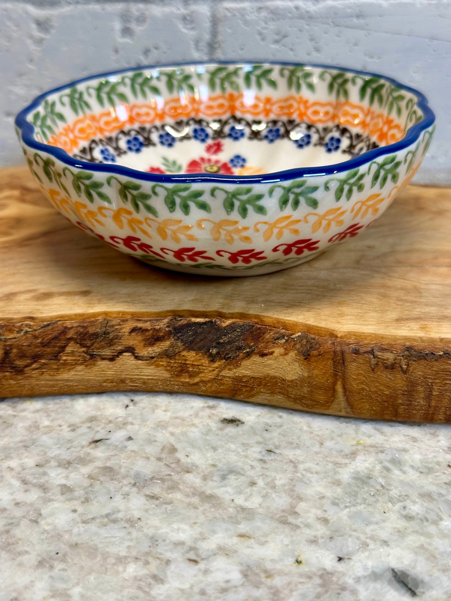 Manufaktura, Pumpkin Patch, Scalloped Bowl 4.7"