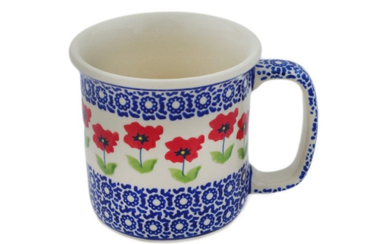 Manufaktura, Wind Blown Poppies, Straight Mug 12 oz