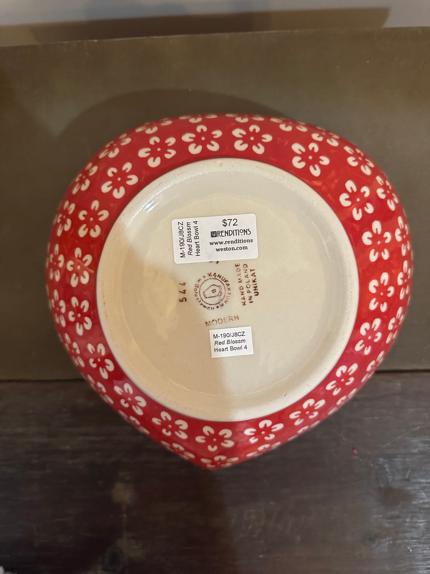 Manufaktura, Red Blossom, Heart Bowl
