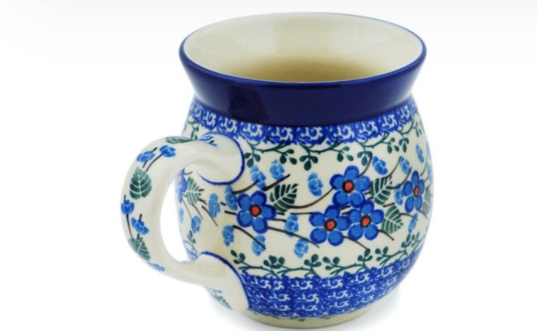 Ceramika Artystyczna, Blue Blossom, Bubble Mug 16 oz