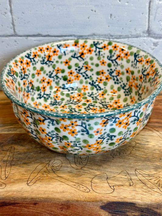 Manufaktura, Peach Blossoms, Round Scalloped Bowl 5.5"