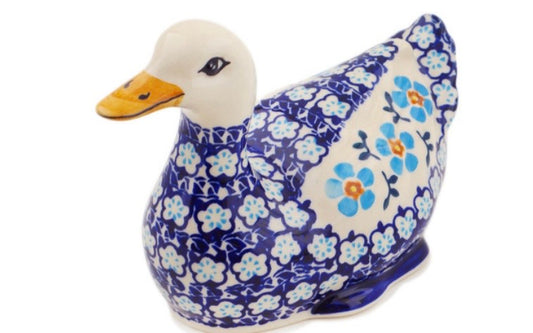 Manufaktura, Blue Chain, Duck Figurine 7"