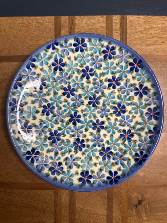 Ceramika Wiza Polish Pottery, Coral Floral 8" Plate