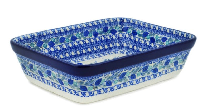 Ceramika Artystyczna, Unikat U5050, Delicate Magnolia, Rectangular Baker