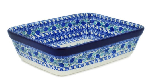 Ceramika Artystyczna, Unikat U5050, Delicate Magnolia, Rectangular Baker