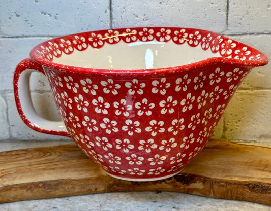 Manufaktura, Red Blossom, Large Batter Bowl