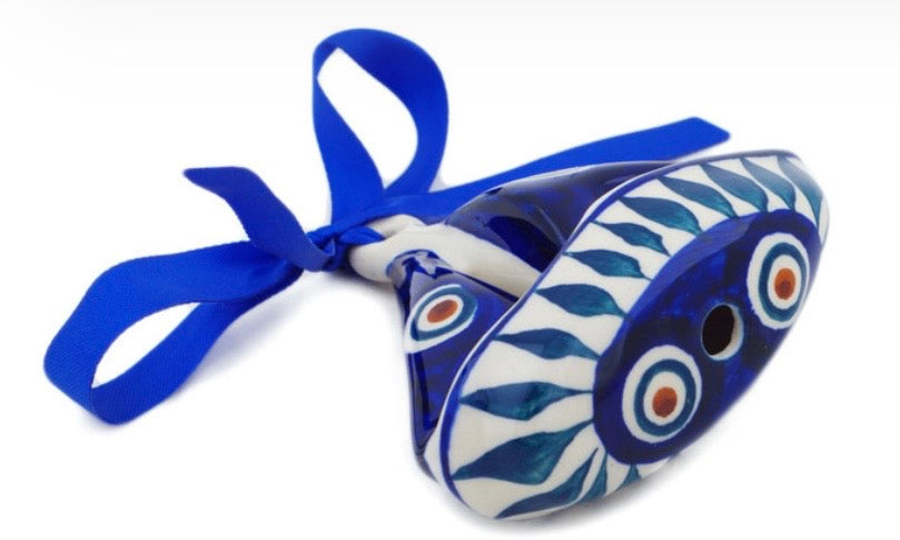 Manufaktura, Traditional Peacock Leaves, Sailboat Ornament