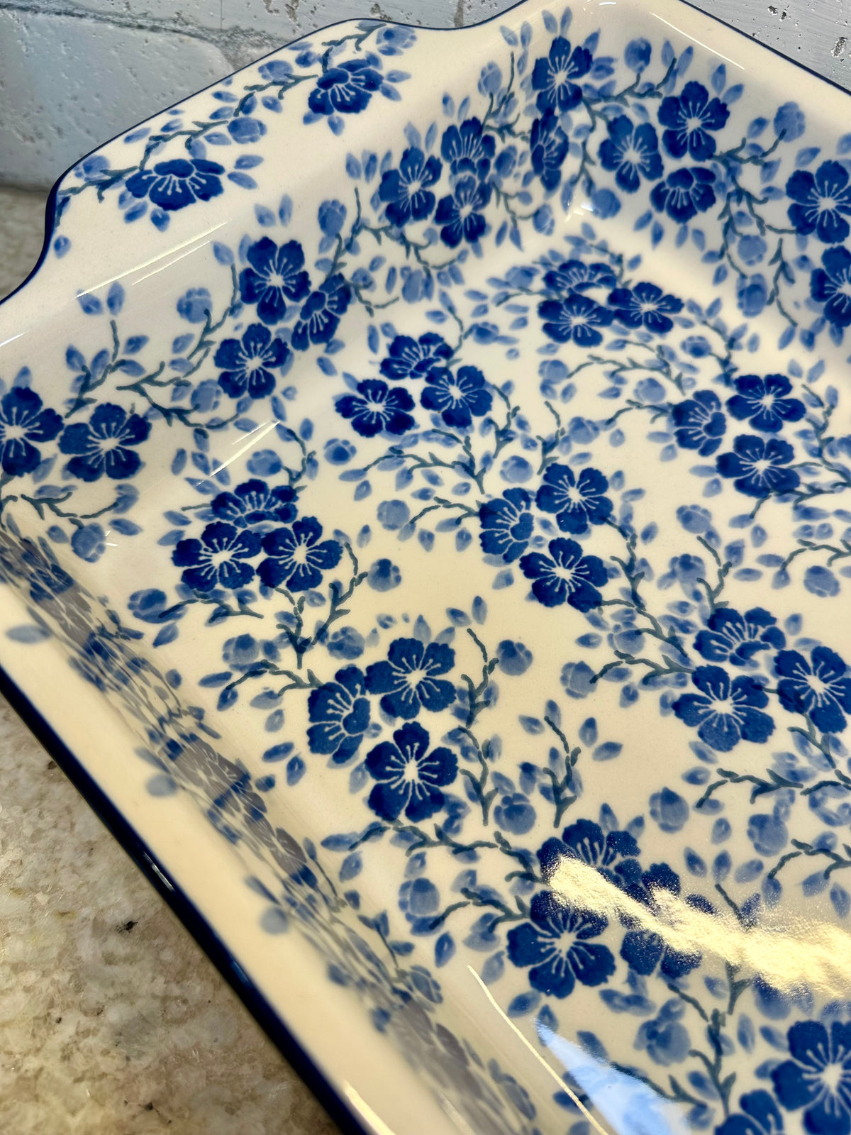 Ceramika Artystyczna, Pattern 3428, Large Rectangular Baker with Handles