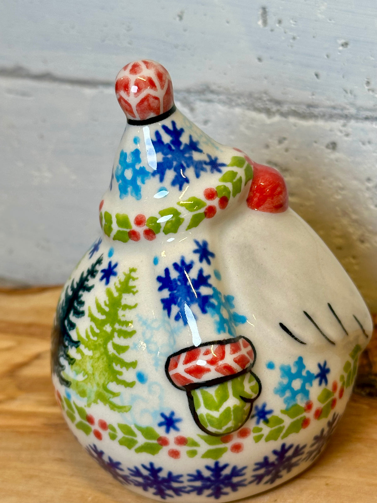 Vena, Trees, Snowflakes Chunky Snowman Figurine