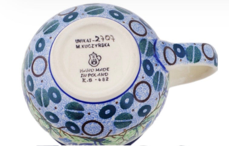 Ceramika Artystyczna, Unikat Blue Rooster, Bubble Mug