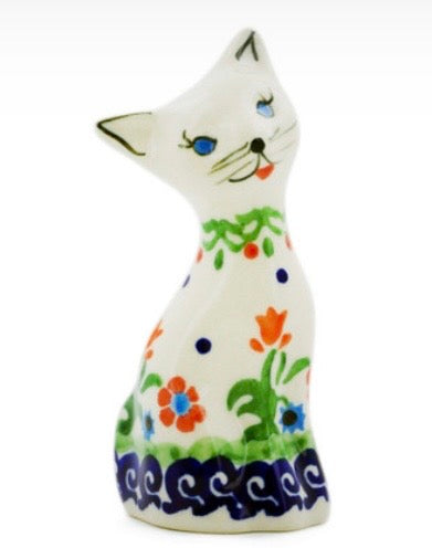 Bona, Spring Flowers, Cat Figurine