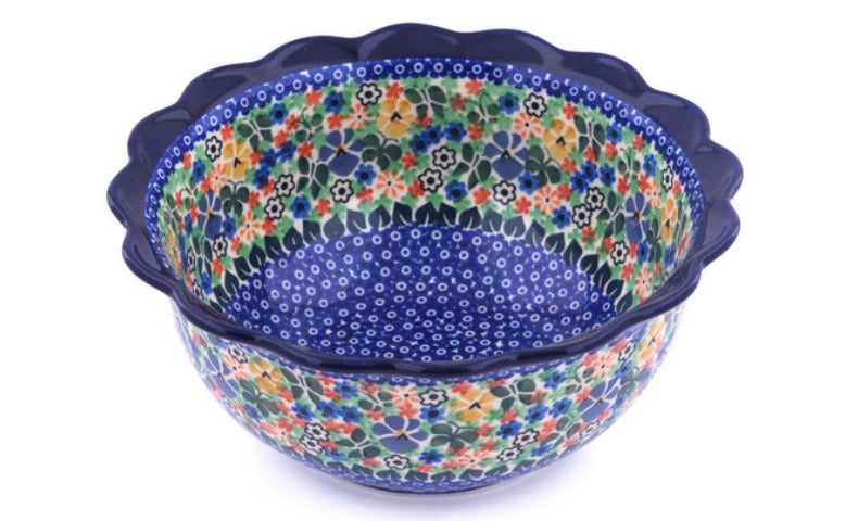 Ceramika Artystyczna, Unikat Spring Garden, Scalloped Bowl