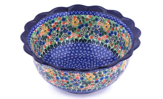 Ceramika Artystyczna, Unikat Spring Garden, Scalloped Bowl
