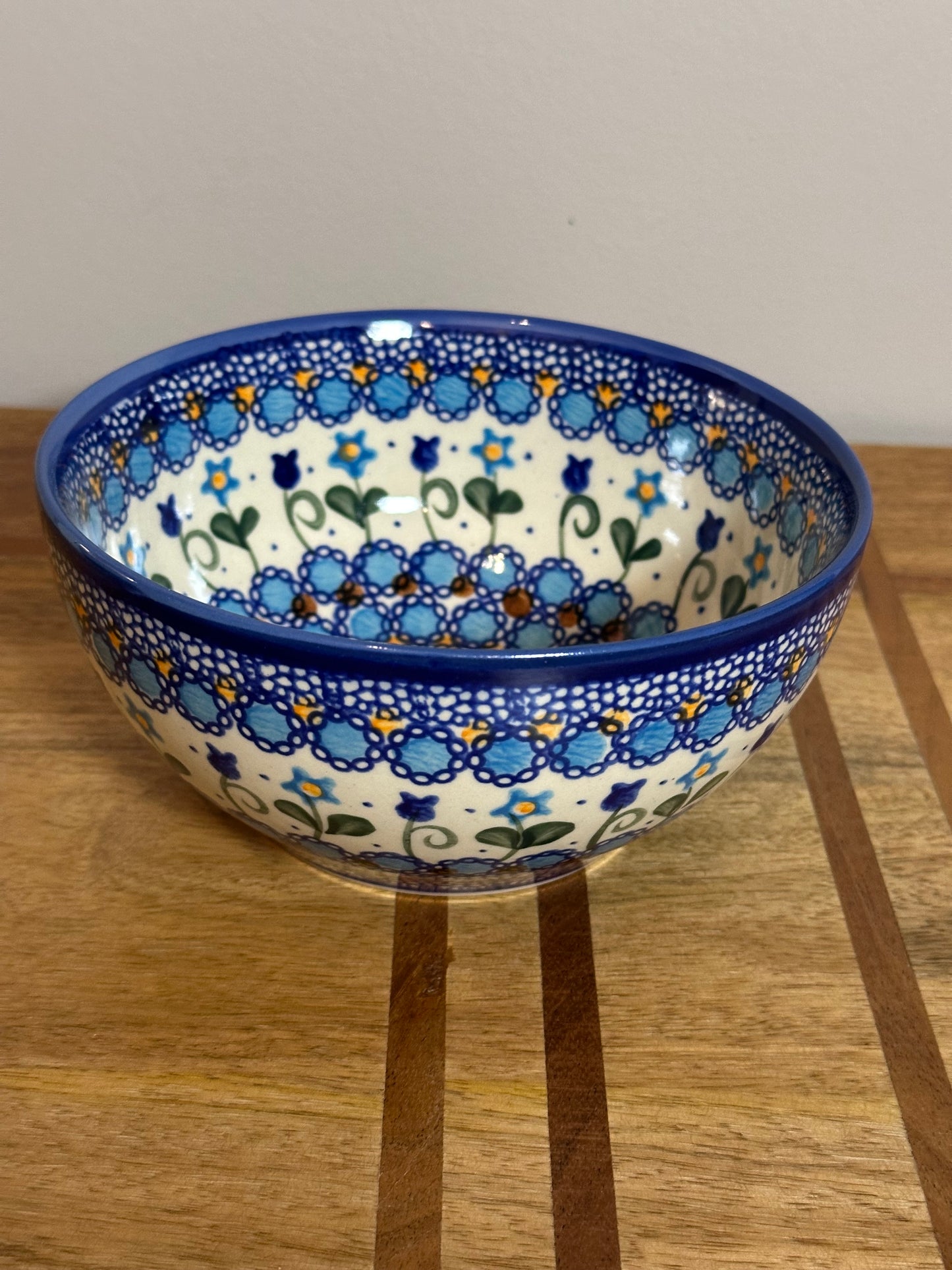 Ceramika Bona, Savannah/Blue Tulip Small Mixing Bowl