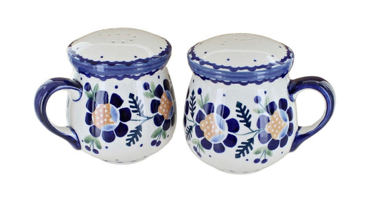 Manufaktura, Sunflower/Orange & Blue, Salt & Pepper Shakers with Handles