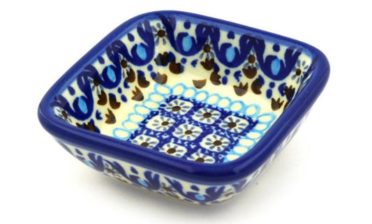 Ceramika Artystyczna, Blue Ice, Square Bowl